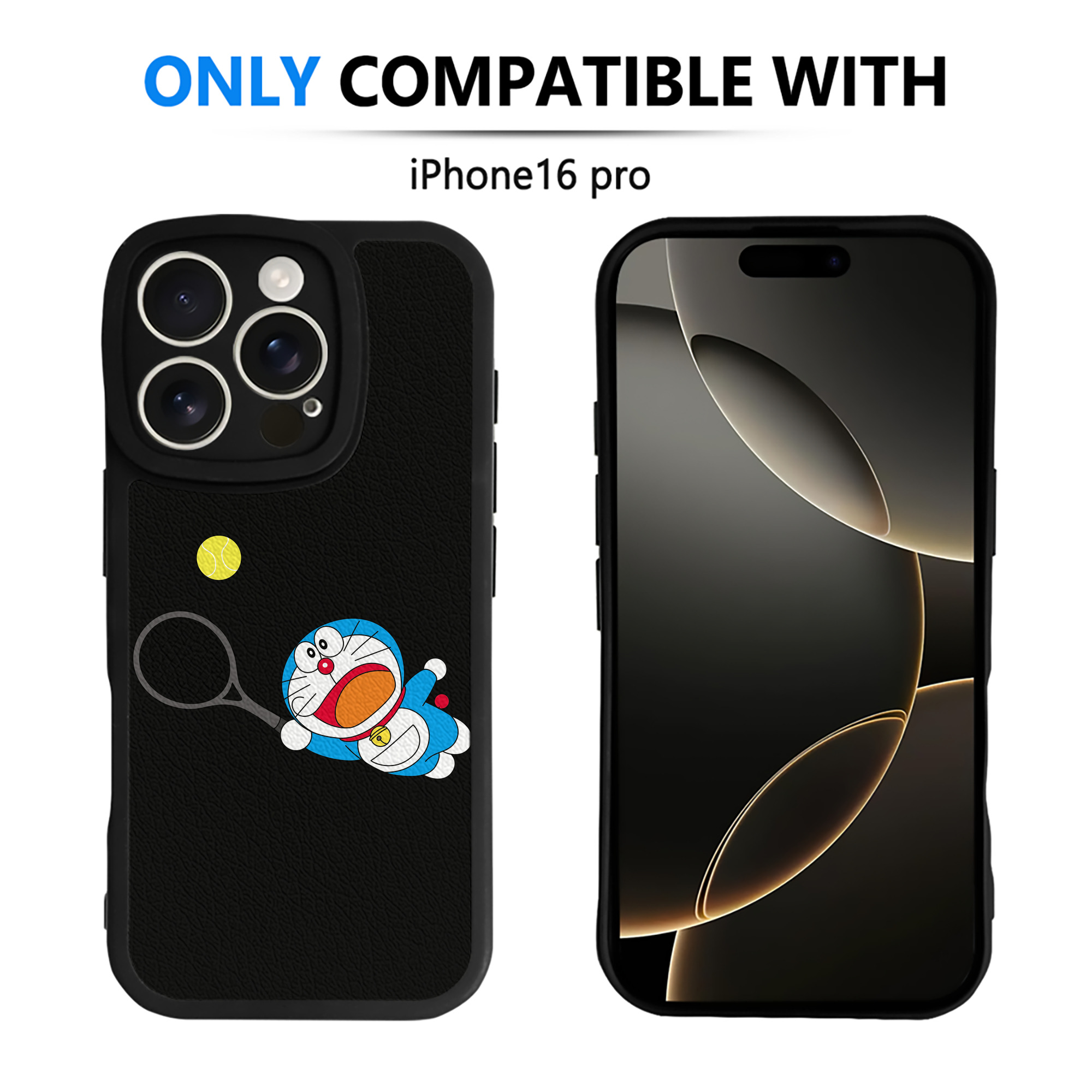 （画像用） ドラえもん Doraemon 【iPhone 16シリーズ対応】シリコンスマホケース（レザー調） 材質：シリコン